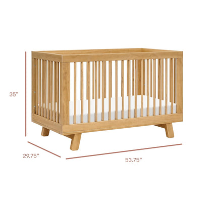 babyletto Hudson 3-in-1 Convertible Baby Crib with Wooden Toddler Bed & Daybed Conversion - Easy to