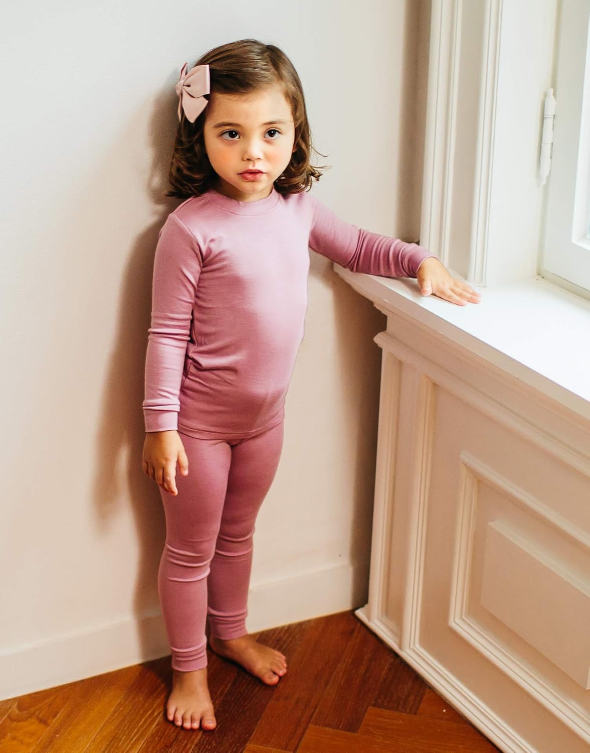 VAENAIT 6M-12Y Toddler Toddler Kids Toddler Girls Boys Soft Comfy Modal Tencel Solid Raglan