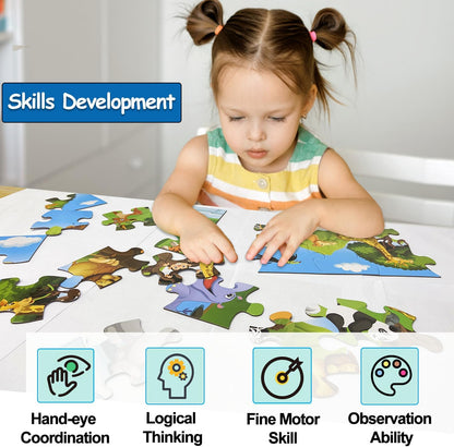 Jumbo Floor Puzzle for Kids, Large Jigsaw Puzzles 35 Piece for Kids Ages 3-5,Preschool Learning &