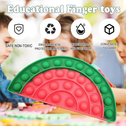 QETRABONE Fidget Sensory Bubble Stress Toy, Fidget Push Toy for Kids, Silicone Fidget Stress Toys