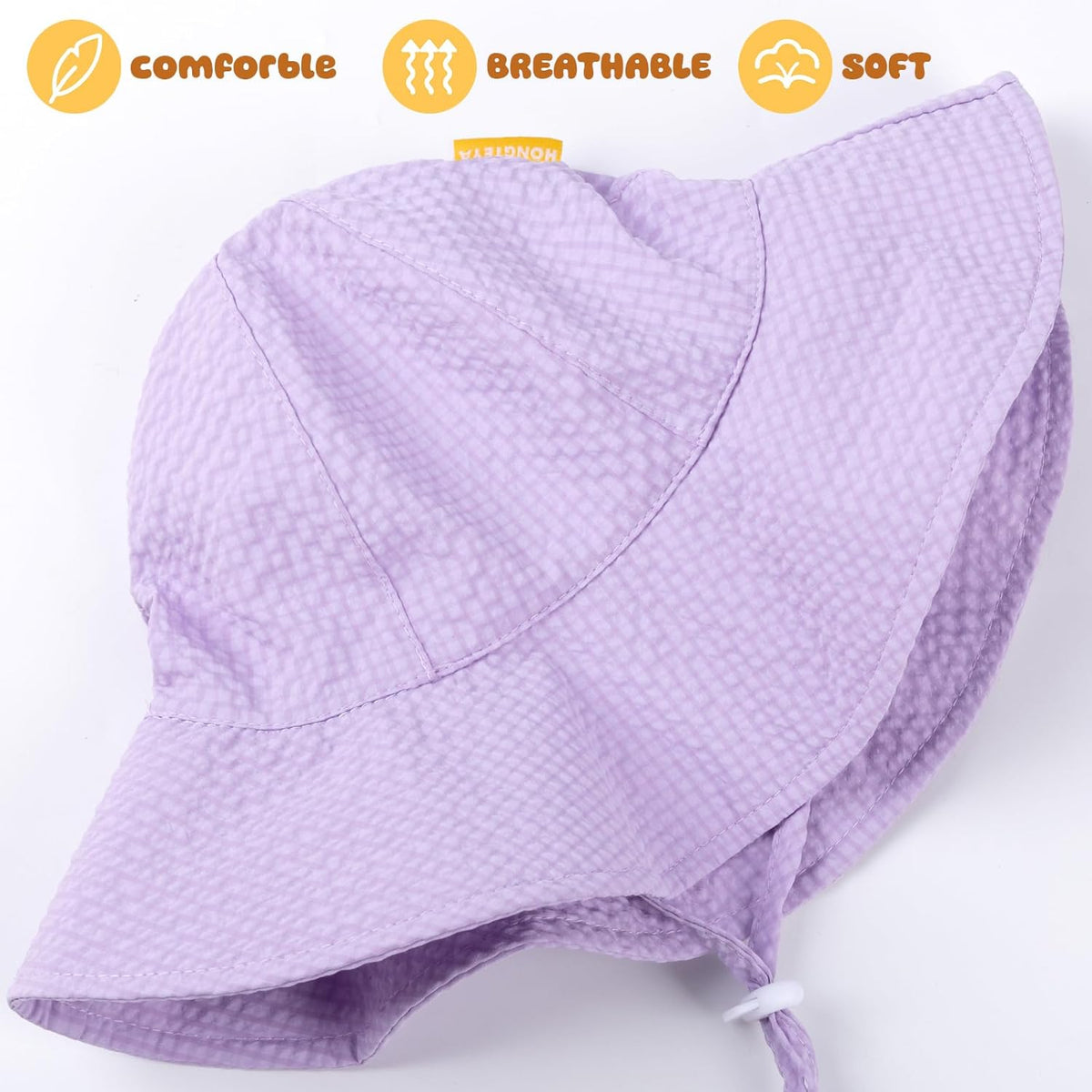 HONGTEYA Baby Sun Hat Toddler Girl Beach Hat Adjustable Outdoor Summer Hat UPF 50+ Sun Protection