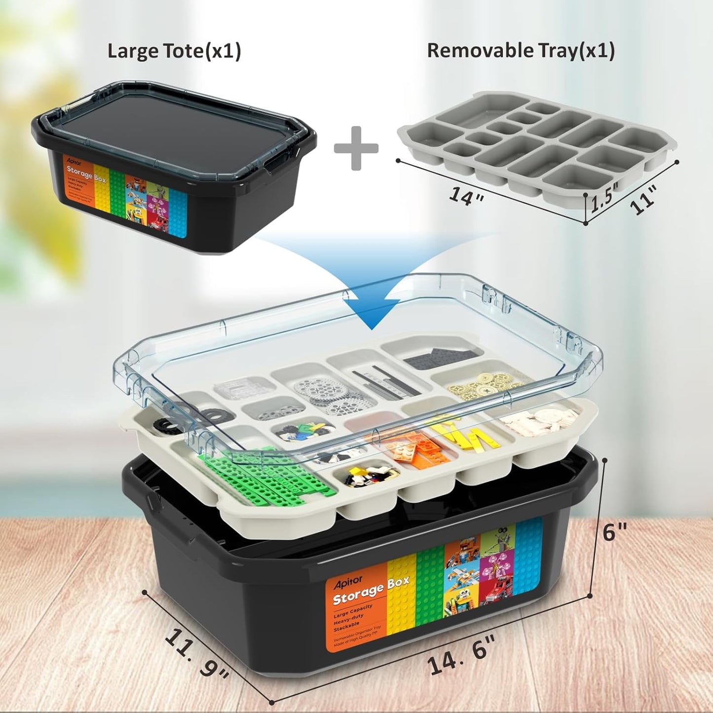 Robot J Creative Building Kit With Storage Box, 6-in-1 Programmable App Remote Control Tank STEM