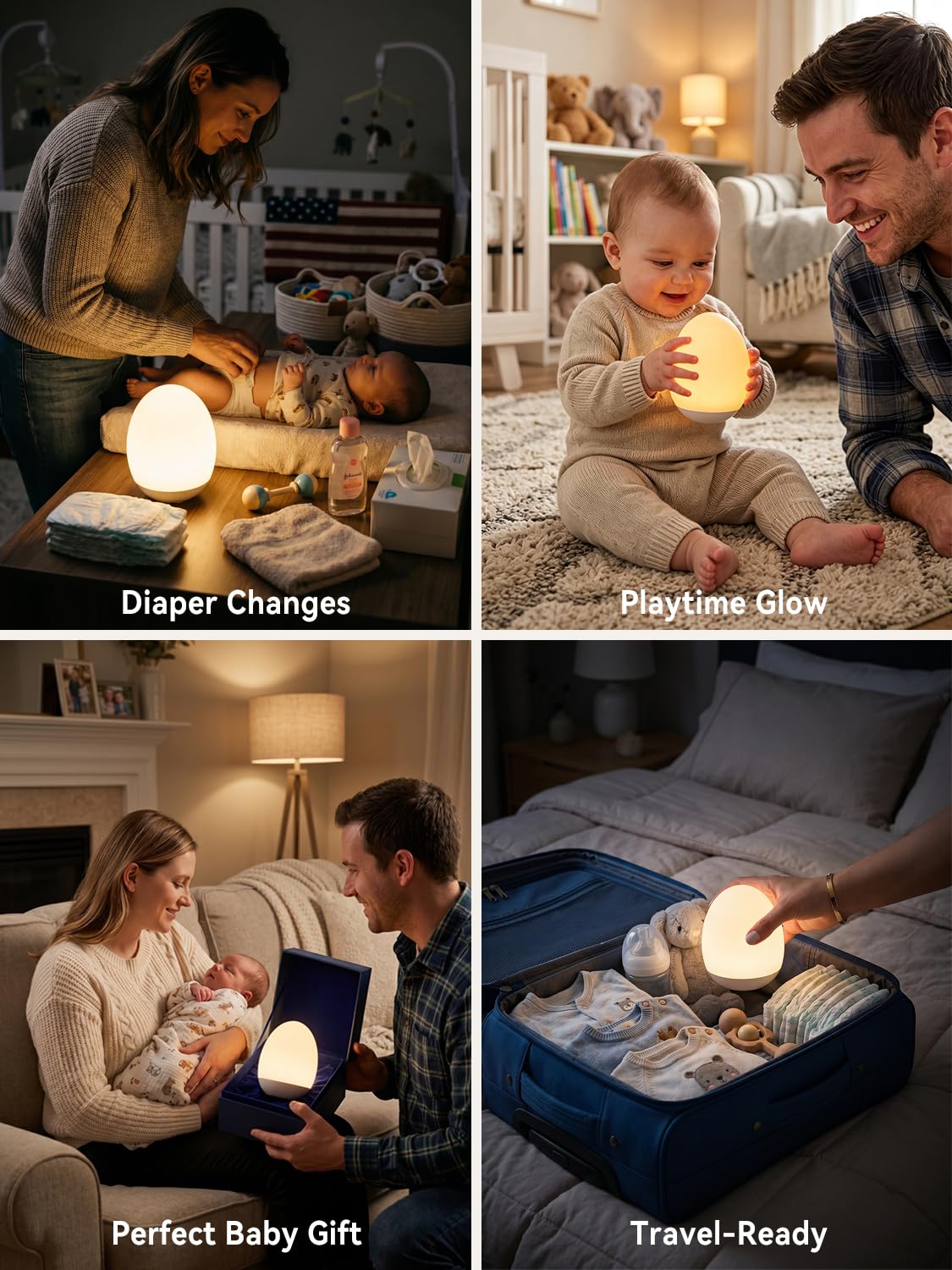 AuroraNiteBeam Night Light for Kids,Egg Night Light for Baby Nursery