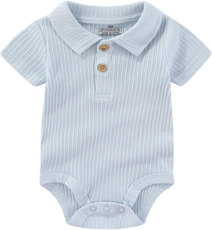 Baby Bodysuit and Pant Set Summer Ribbed Mix Match Infant Boy Girl Clothes Outfits