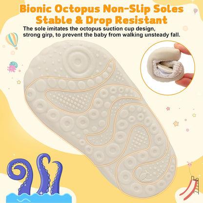 FEETCITY Baby First Walking Shoes Wide Baby Shoes Infant Sneakers Newborn Crib Shoe Barefoot