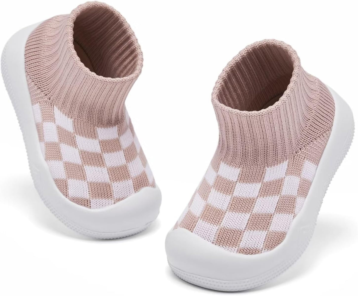 Eashi Baby Boy Girl Non-Skid Indoor Infant Walking Shoes Breathable Warm Elastic Sock Shoes with