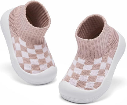 Eashi Baby Boy Girl Non-Skid Indoor Infant Walking Shoes Breathable Warm Elastic Sock Shoes with