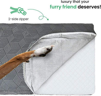 Molly Mutt Large Crib Mattress Cover - Rough Gem Print - Measures 27”x52”x5”- 100% Cotton - Durable