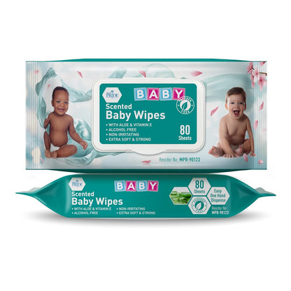 MED PRIDE Scented Baby Wipes Packs in Bulk, 24 Packs X 80 = 1920 Count, Alcohol-Free, Paraben-Free