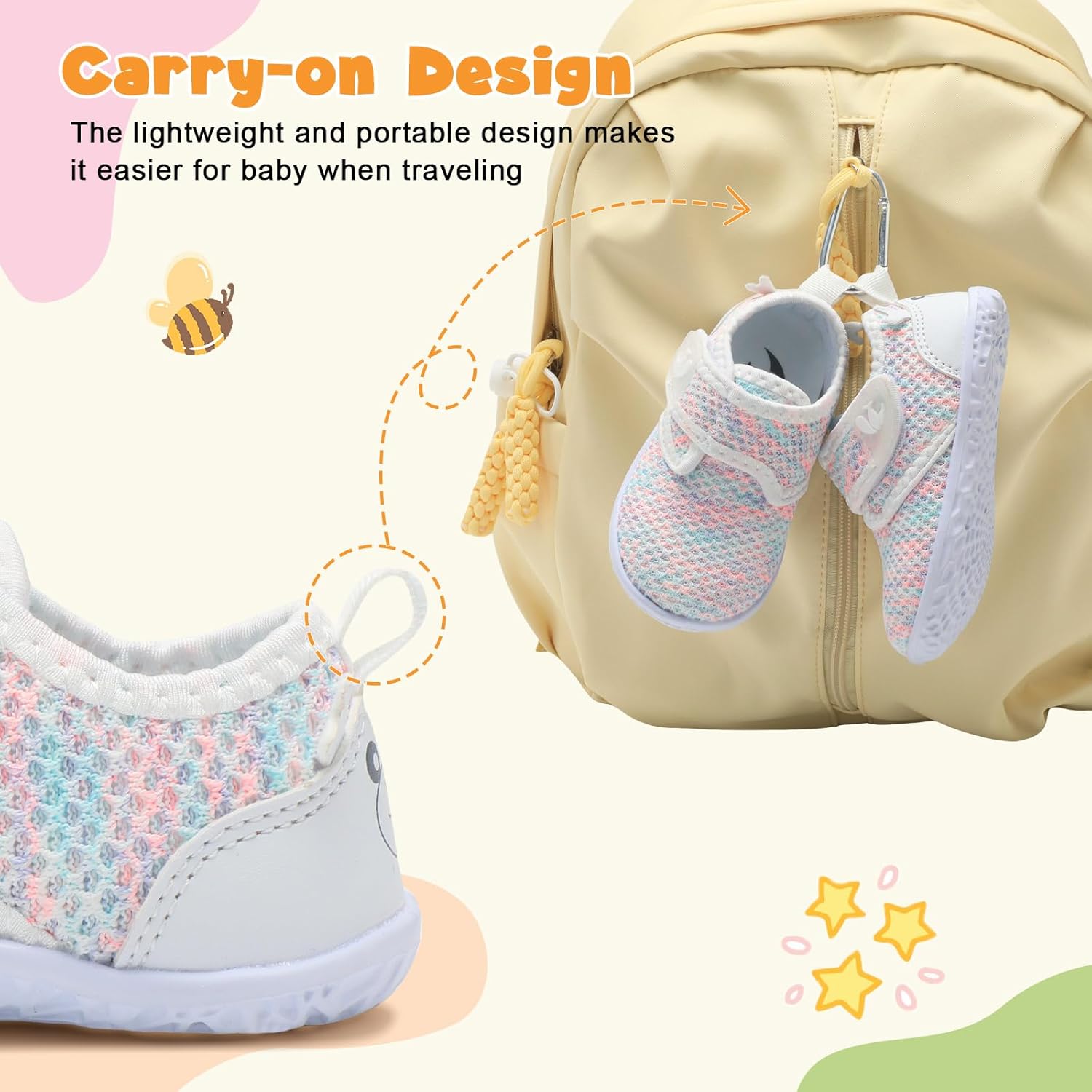 FEETCITY Baby Walking Shoes Barefoot Baby Shoes Infant Sneakers Newborn Crib Shoe Lightweight