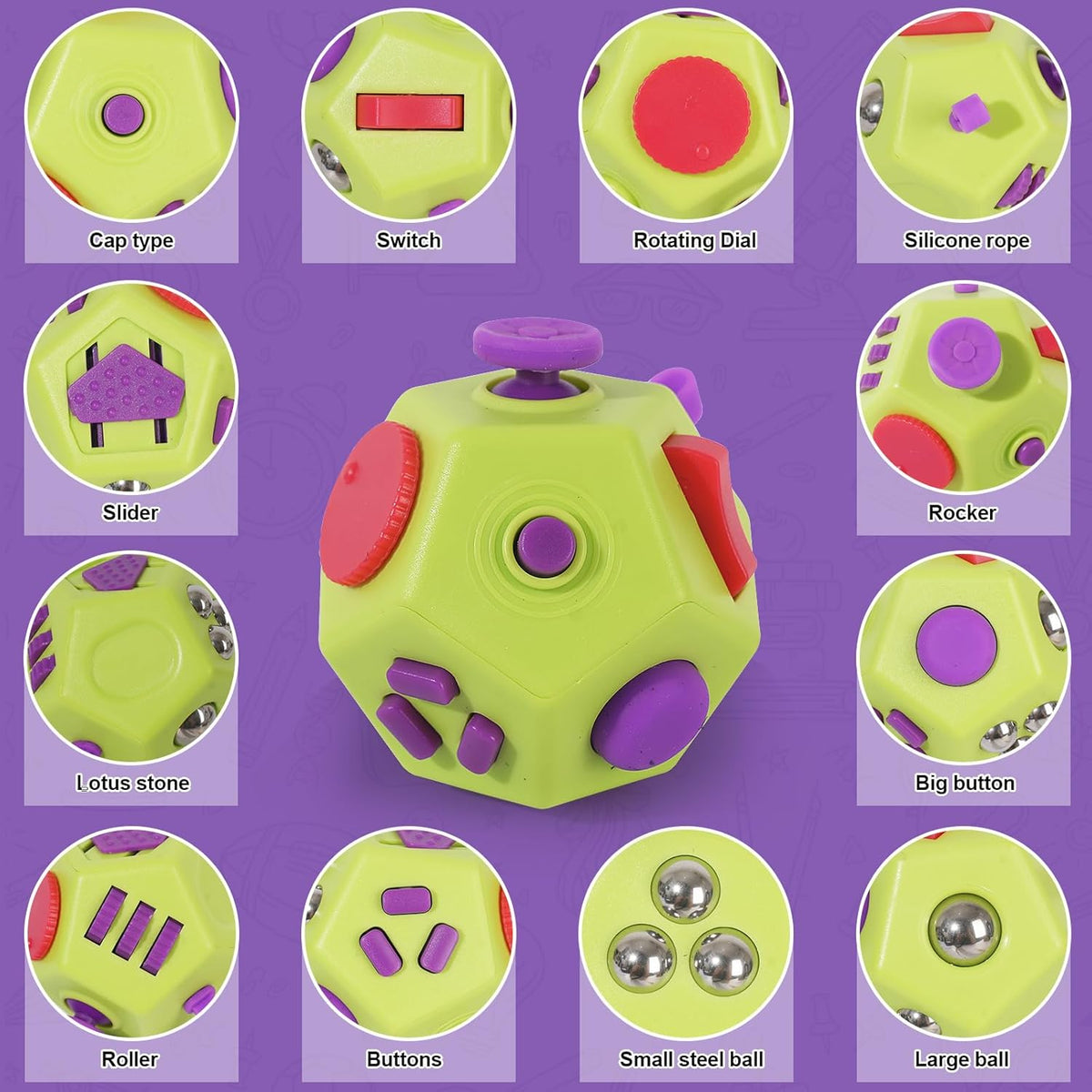 Mini Finger Cube Toys, Cool Fidget Toys for Kids Adults with Anxiety ADHD Autism and Relief Stress