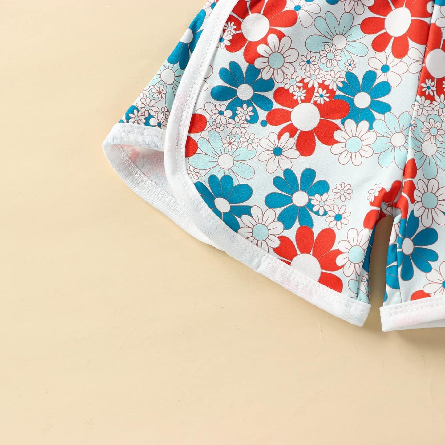 WZTYYDS Toddler Baby Girl Summer Clothes Floral Romper Tie-Up Strap Halter Jumpsuit Infant Summer