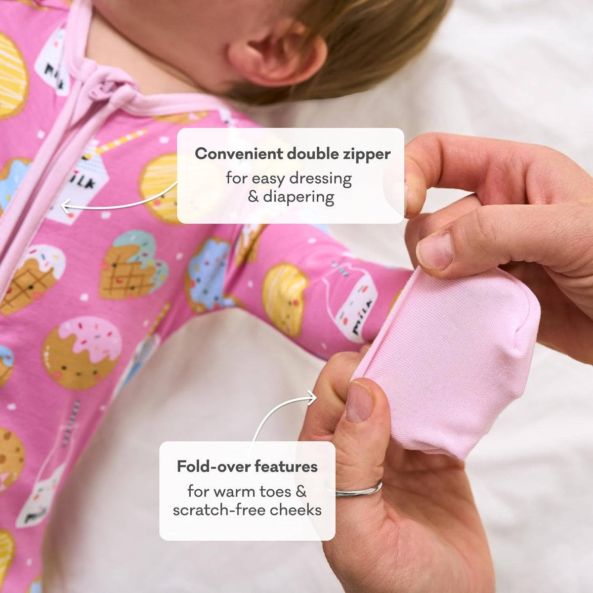 Little Sleepies Pajamas for Baby Boys & Girls, Viscose from Bamboo Baby Pajamas, Preemie & Newborn