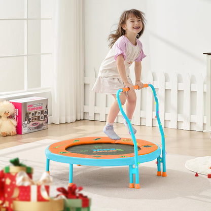 SPORTSOUL Mini Trampoline for Kids 3-6 with Super Safe Foam Handle Bar