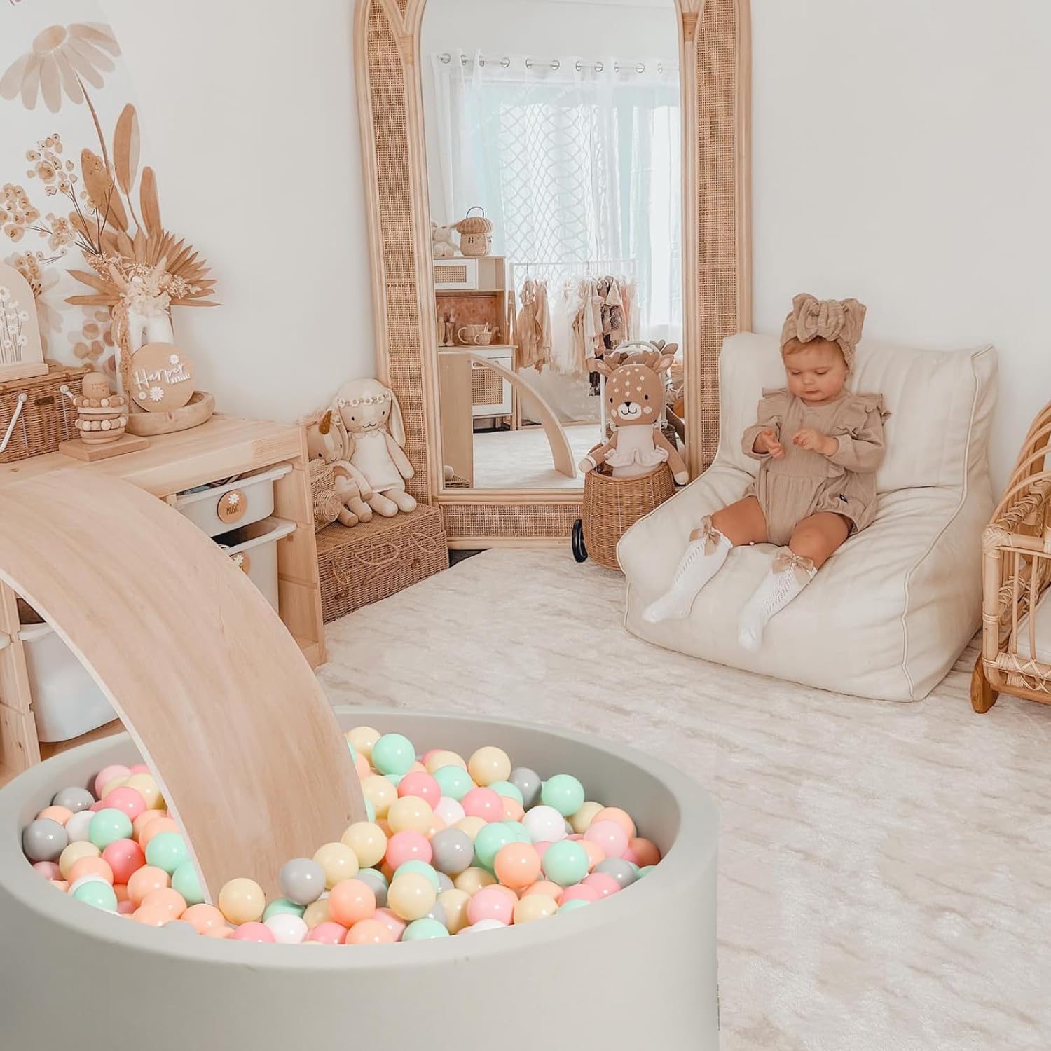 GOGOSO 100 Pit Balls Plastic Balls for Baby Toddlers GirlsToddlers for Playhouse, Baby Pool, Play