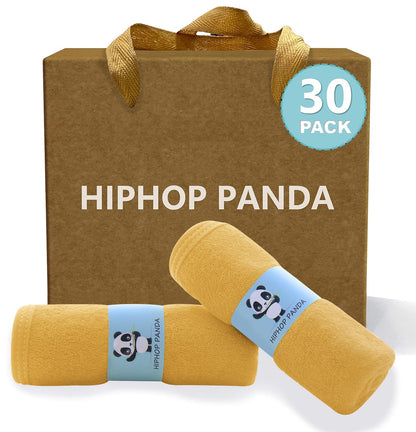 HIPHOP PANDA Baby Washcloths, Rayon Made from Bamboo - 2 Layer Ultra Soft Absorbent Newborn Bath