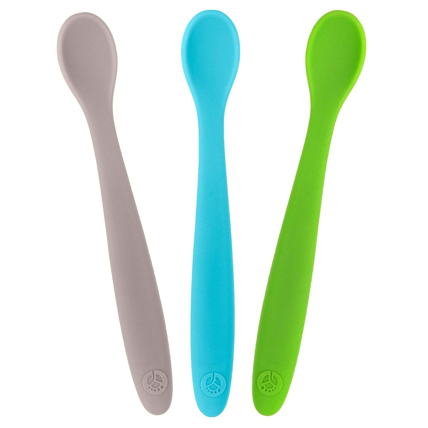 WeeSprout Silicone Baby Spoons - First Stage Infant Feeding Utensils With Soft-Tip, Bendable