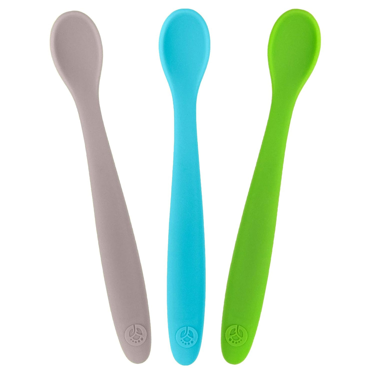 WeeSprout Silicone Baby Spoons - First Stage Infant Feeding Utensils With Soft-Tip, Bendable