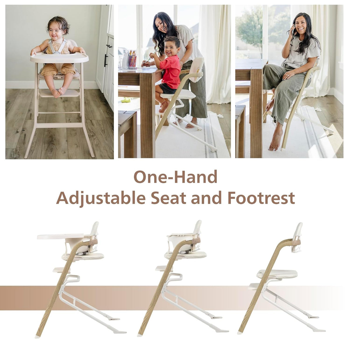 Unilove Grow with Me 2-in-1 Baby High Chair – Adjustable Toddler Chair with Baby Set, Removable