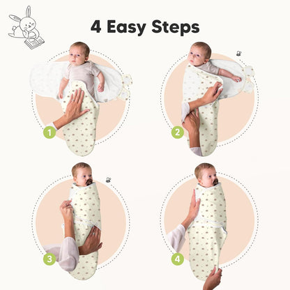 KeaBabies 3-Pack Organic Baby Swaddle Sleep Sacks - Swaddles for Newborns, Infant 0-3 Months, Baby