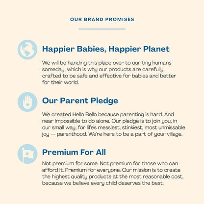 Hello Bello Extra Gentle Unscented Baby Wipes, Plant Based, Made with 99% Water and Aloe for Babies