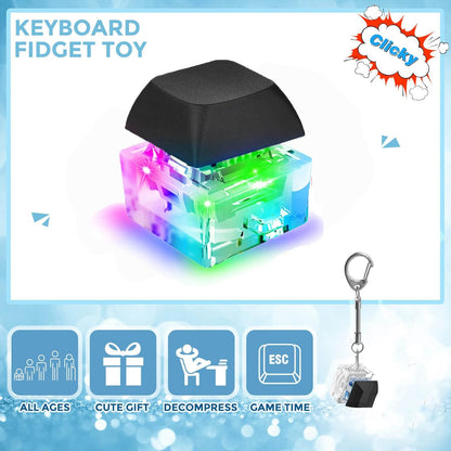 Keyboard Fidget Toys, Keyboard Fidget Keychain Keyboard Decompression Toys Keyboard Fidget Toy