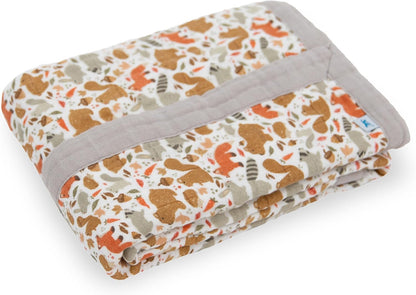 Little Unicorn Newborn Receiving Quilt | Ultra- Soft, Multi-Layered Muslin Fabric | Gift for