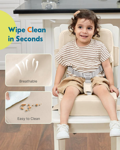 HOMEAL Toddler Booster Seat for Dining Table - Toddler Dining Cushion with Wipeable Surface