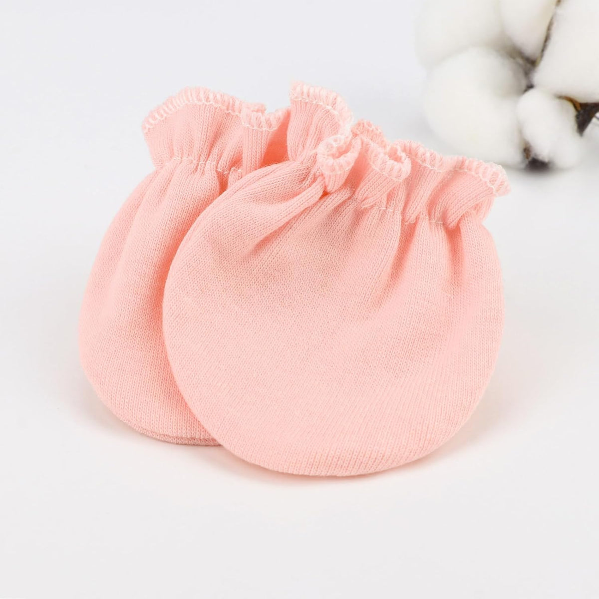 Newborn Baby Mittens No Scratch Cotton Elastic Wrist Gloves Infant Toddler Mittens for Baby Boy