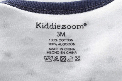 Kiddiezoom Baby Bodysuit Newborn Short Sleeve baby One-Piece Cotton 5-Pack baby clothes