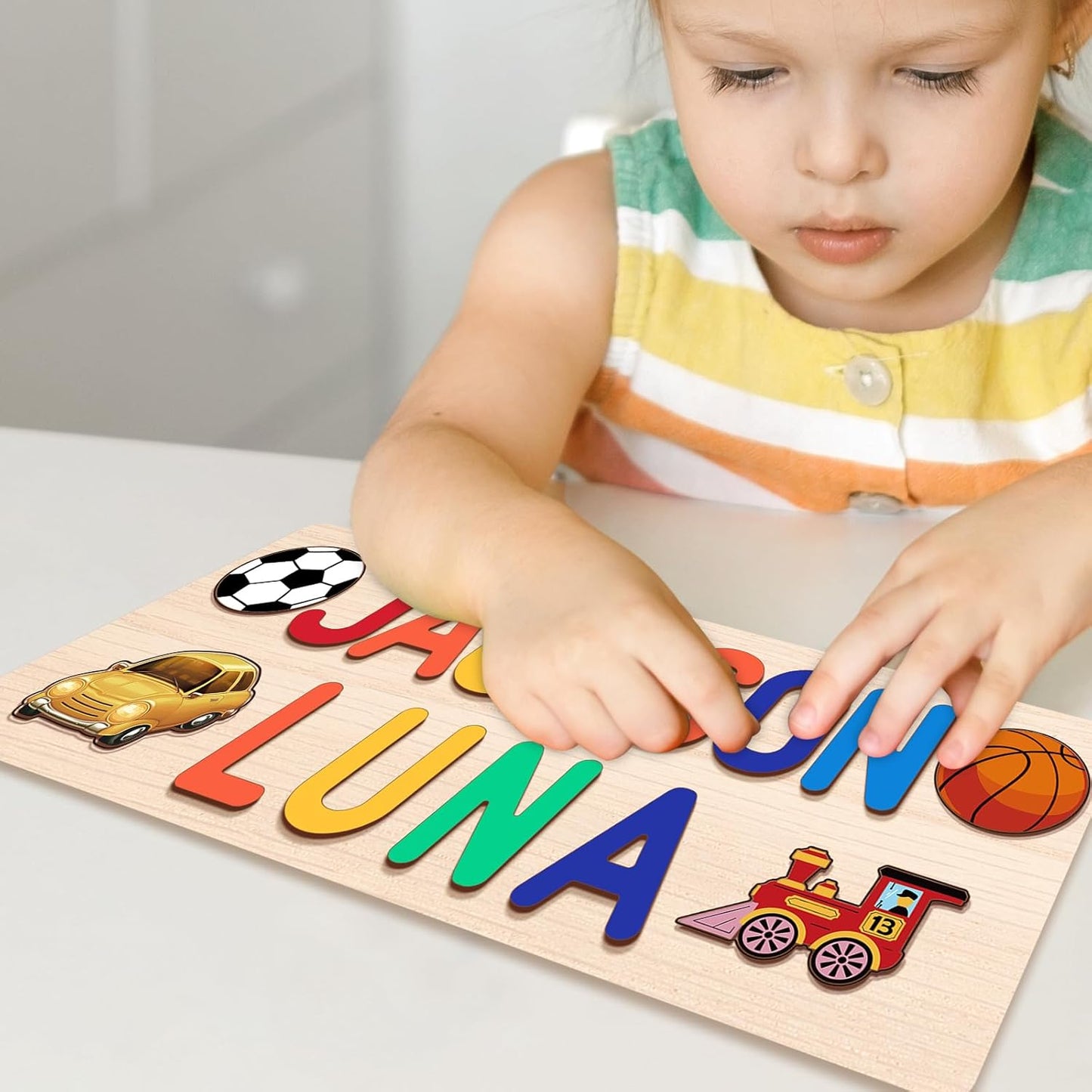 Personalized Name Puzzle for Kids Personalized Baby Gifts First Birthday for Girls & Boys Name