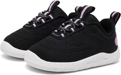 MORENDL Toddler Slip On Sneakers Baby Walking Shoes Non-Slip Breathable Unisex Pink Mesh Lace-Up