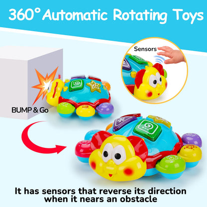 Baby Crawling Toy, Musical Light Up Learning Toy for Infants & Toddlers