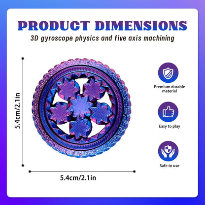 2-Pack 3D Printed Fidget Spinners for Kids & Adults - Stress Relief Toys for ADHD, Anxiety &