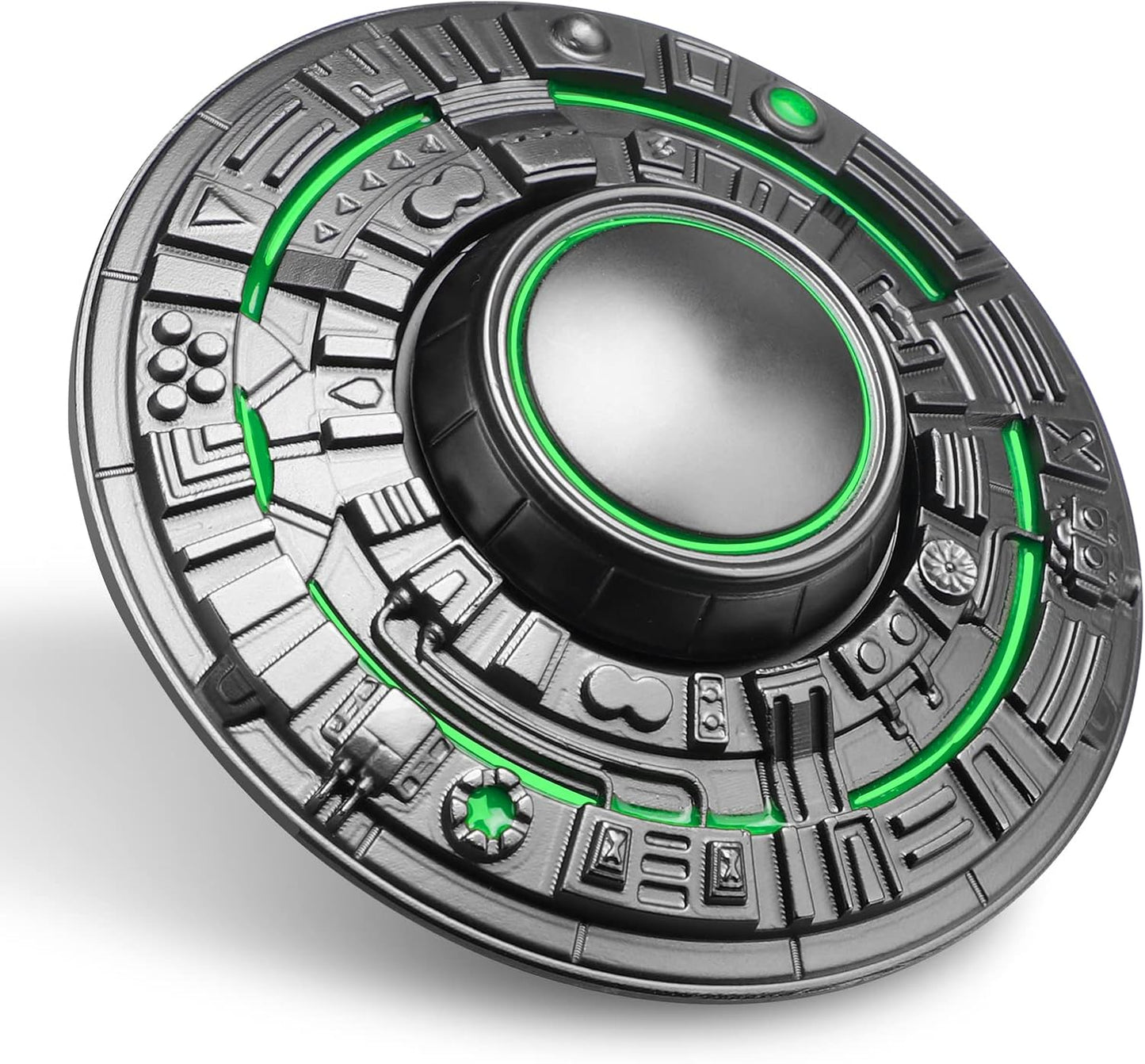 Cool Spaceship Fidget Spinners Metal, UFO Model Finger Hand Spinner, Anti Anxiety Stress Relief