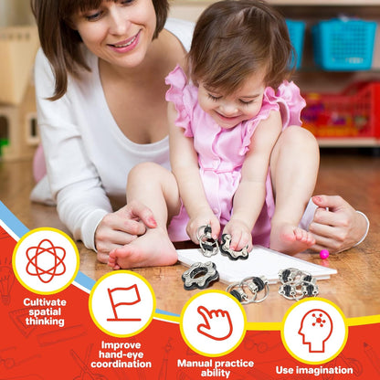 Hicarer 8 Pieces Fidget Toys Set includes 4 Flippy Roller Chain and 4 Six Roller Bike Chain Toys
