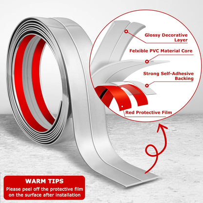 Flexible Wall Corner Protector Moulding Trim Peel and Stick Wall Corner Guards Edge Protector Self
