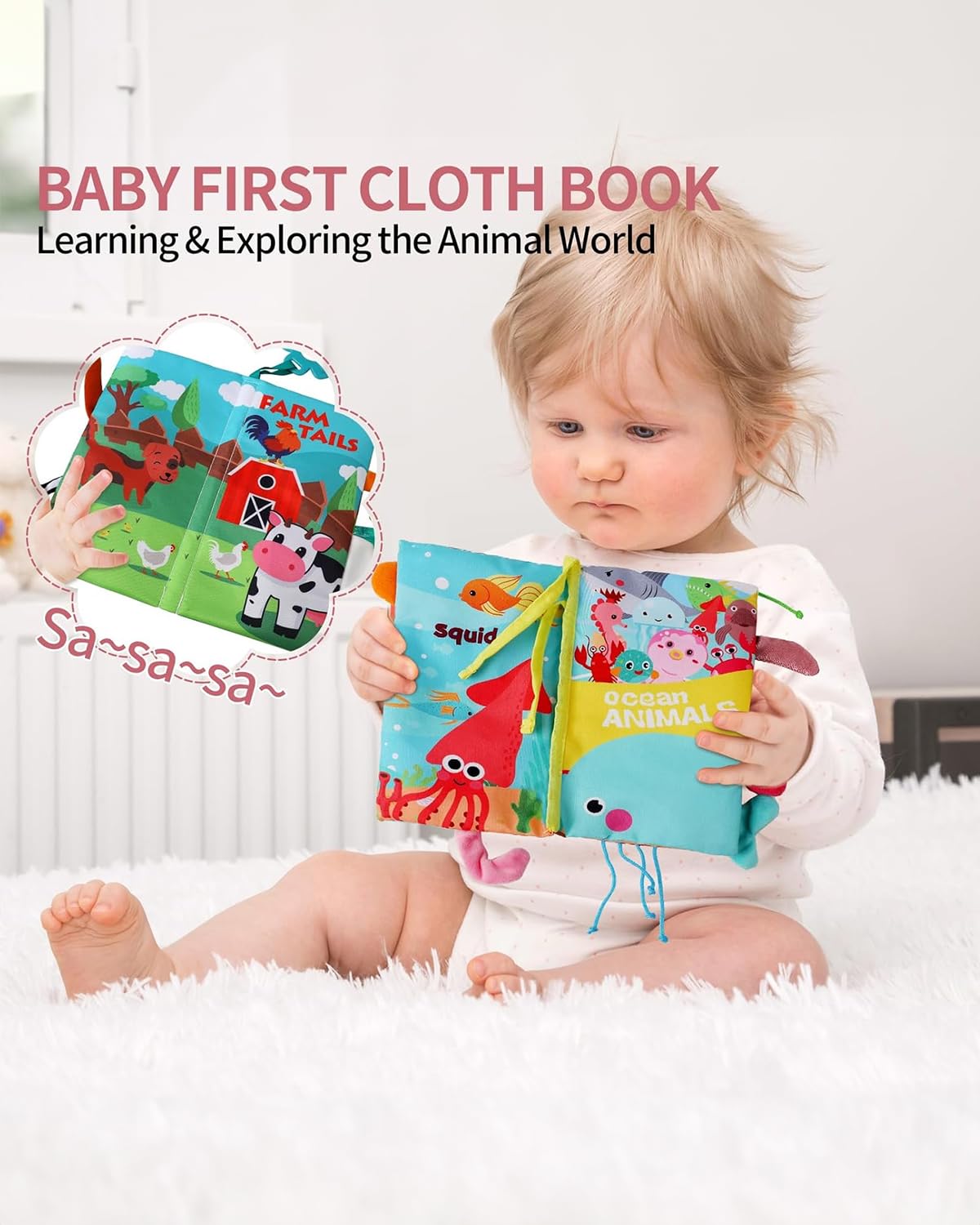 dearlomum Baby Play Mat Baby Gym,Funny Play Piano Tummy Time Baby Activity Mat with 5 Infant