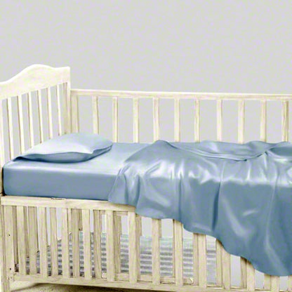 Organic Silk Baby Pillowcase with Zipper, Small 10"x13" Pillow Cover for Boys & Girls, Ideal for
