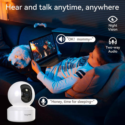 Indoor Camera - 2K Pet Camera, 5G/2.4GHz WiFi Cam for Baby Monitor with Phone App, 360° Pan & Tilt