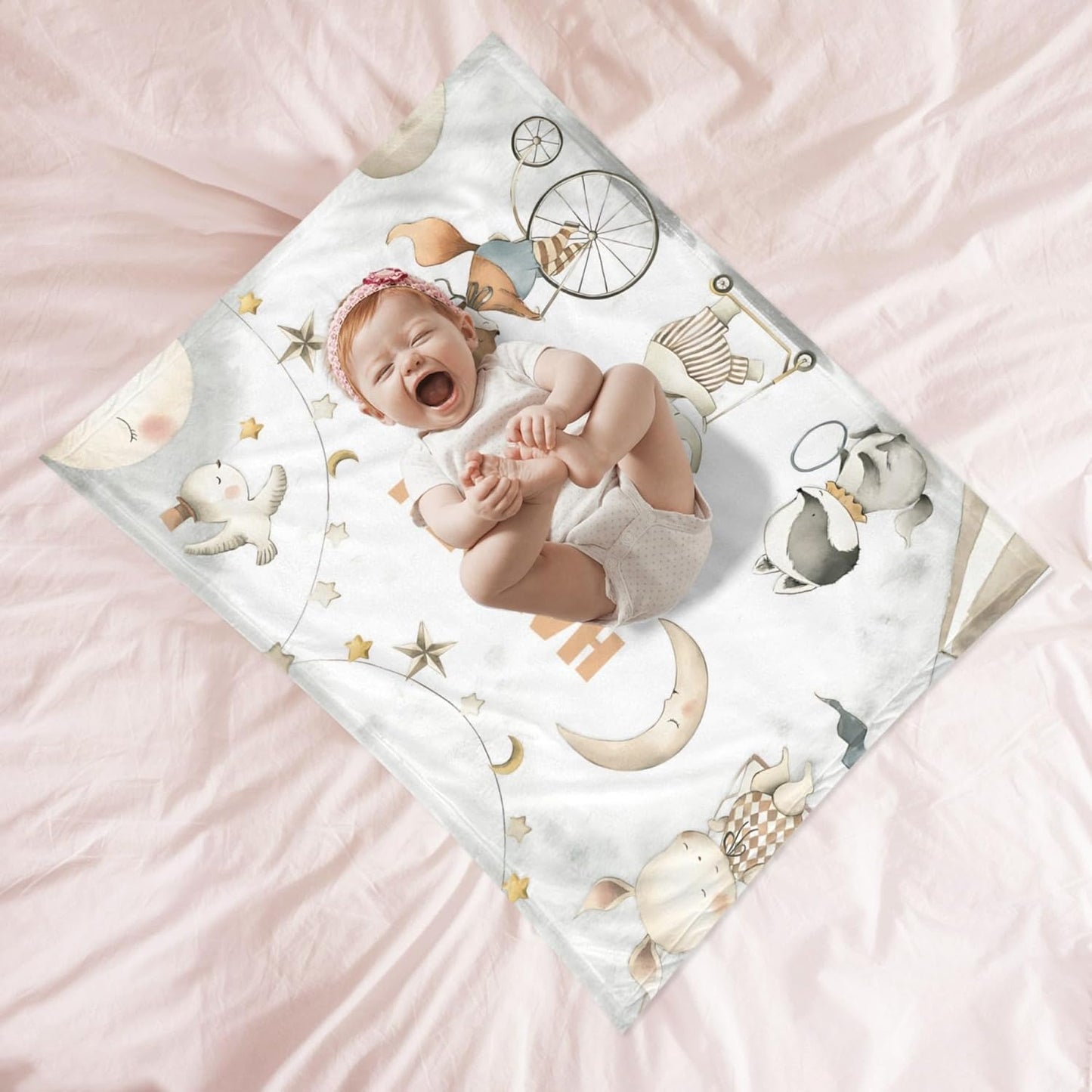 Personalized Baby Blanket, Custom Baby Blanket with Name, Customize Baby Blanket for Baby Girl or