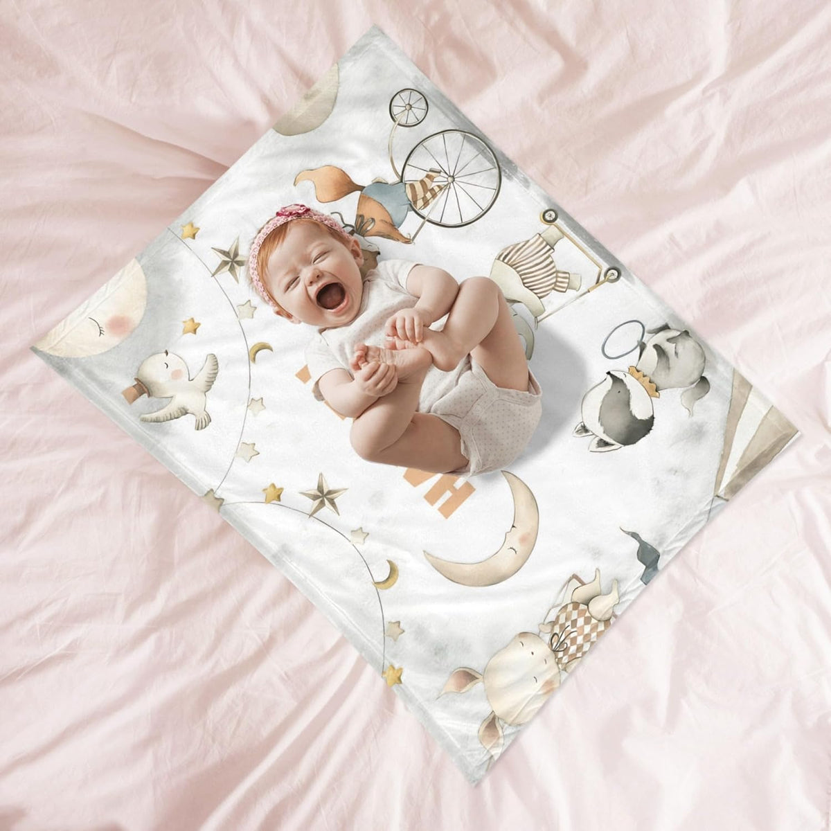 Personalized Baby Blanket, Custom Baby Blanket with Name, Customize Baby Blanket for Baby Girl or