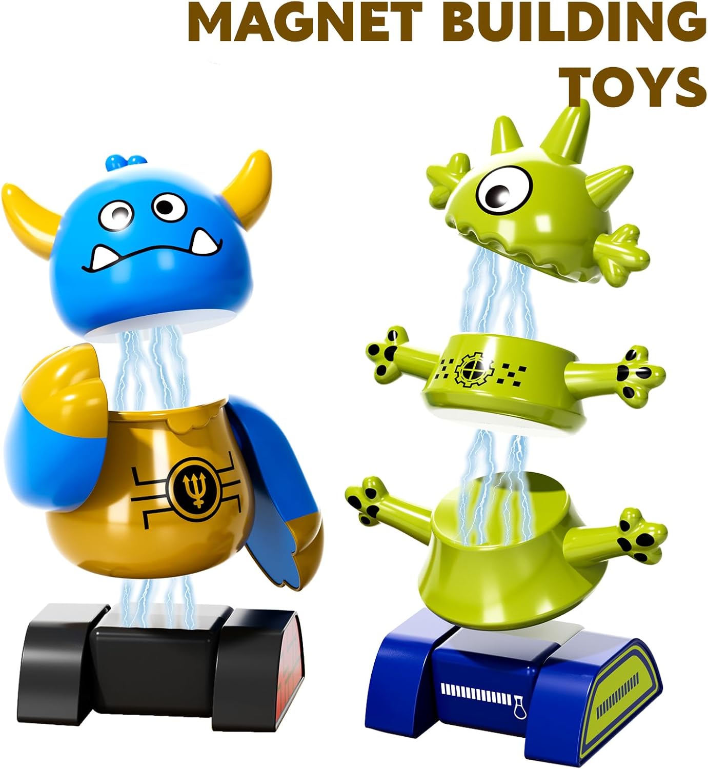 TEMI Magnet Robot Toy for Kids 3-5 Years Old - Monster Magnet Toys Stacking Transform Toys with