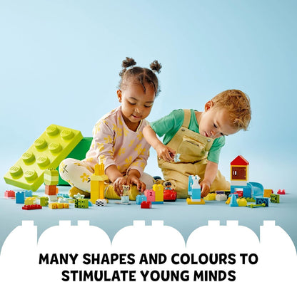 LEGO DUPLO Classic Deluxe Brick Box 10914 Starter Set - Features Storage Box, Bricks, Duplo