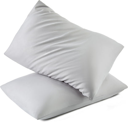 TILLYOU Toddler Pillowcase 2 Pack with Envelope Closure,13" x 18" Silky Soft Microfiber Travel