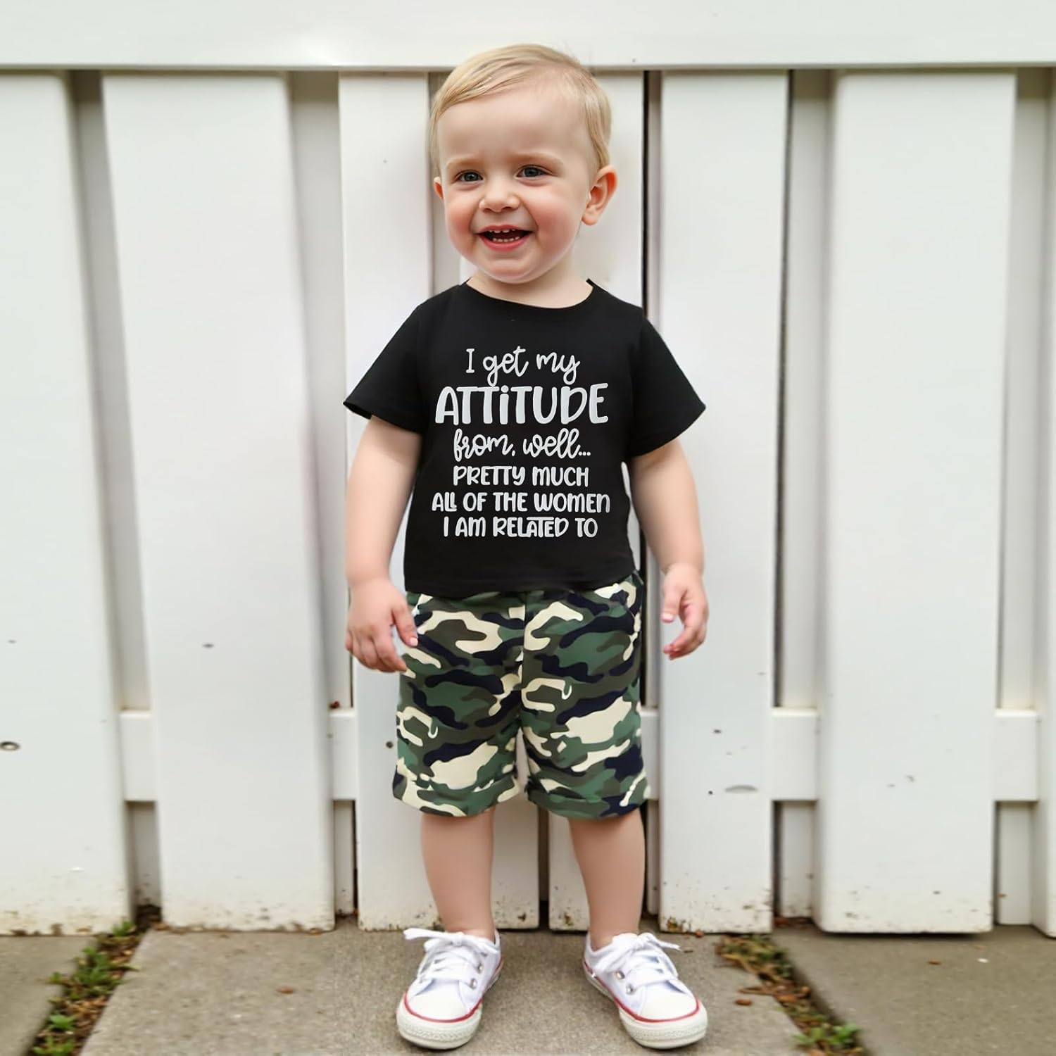 wdehow Toddler Kids Baby Boy Summer Clothes Sets 1T 2T 3T 4T 5T Letter Print Short Sleeve Tops
