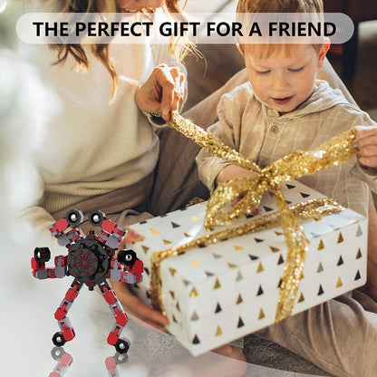12 Pcs Deformable Robot Fidget Spinners Toys for Party Favor, Transformable Fingertip Spinner for