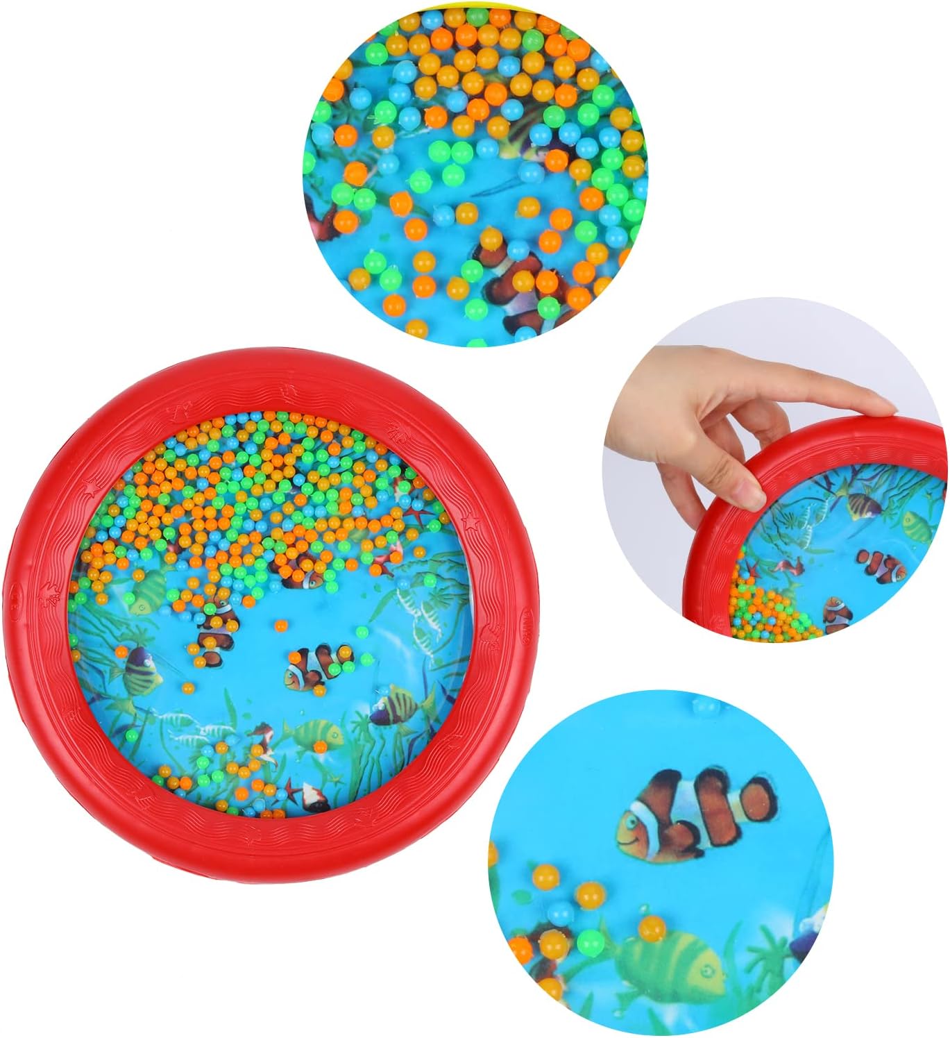 Musfunny Ocean Drum Wave Bead Drums Gentle Sea Sound Music Gift Musical Educational Sea Sound Drum