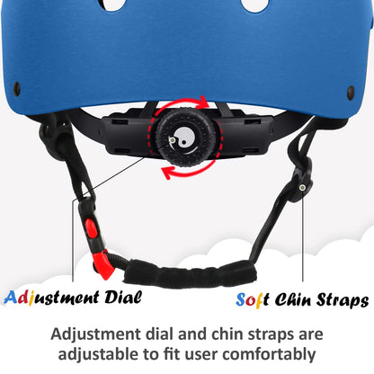 Kids Bike Helmet, 3 Sizes from Toddler to Youth, Blue, Small