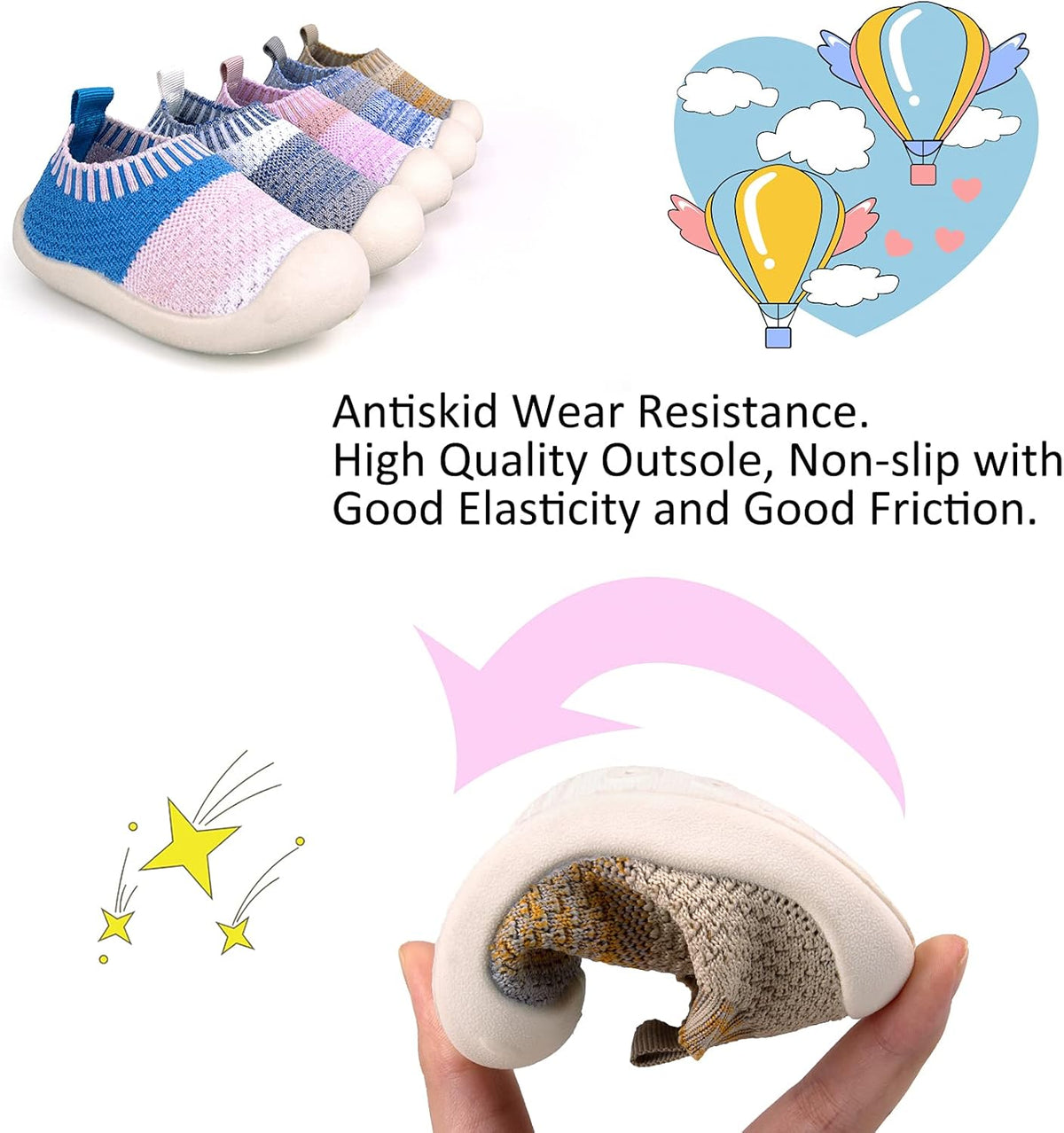 Baby First-Walking Shoes 1-4 Years Kid Shoes Trainers Toddler Infant Boys Girls Soft Sole Non Slip